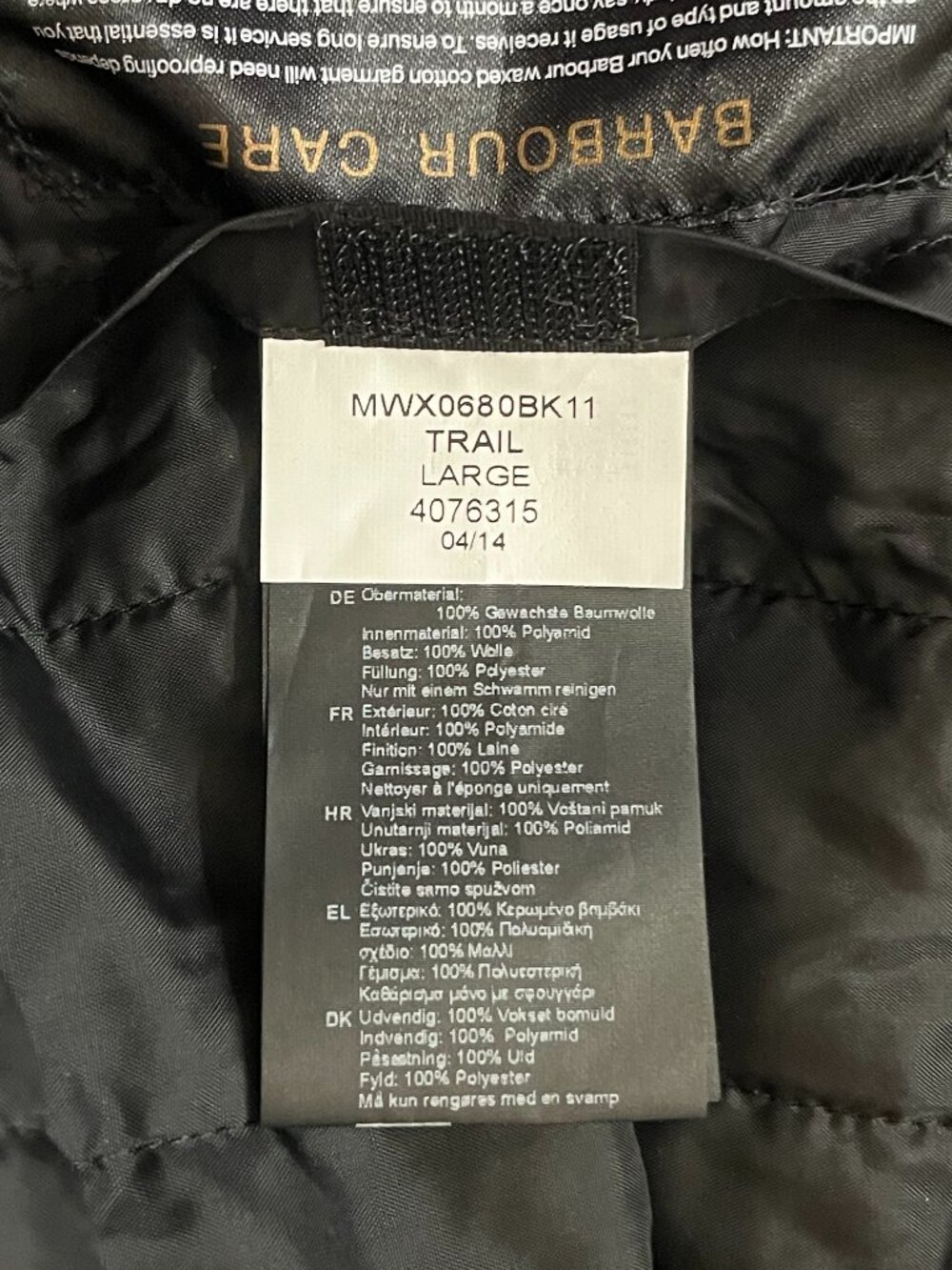 Barbour International Black Motorcycle Jacket Sz L - Picture 8 of 10